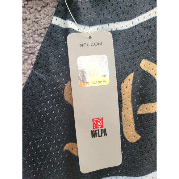 Mitchell & Ness Youth Large 14/16 New Orleans Saints Black Historic Logo Jersey - Picture 7 of 12